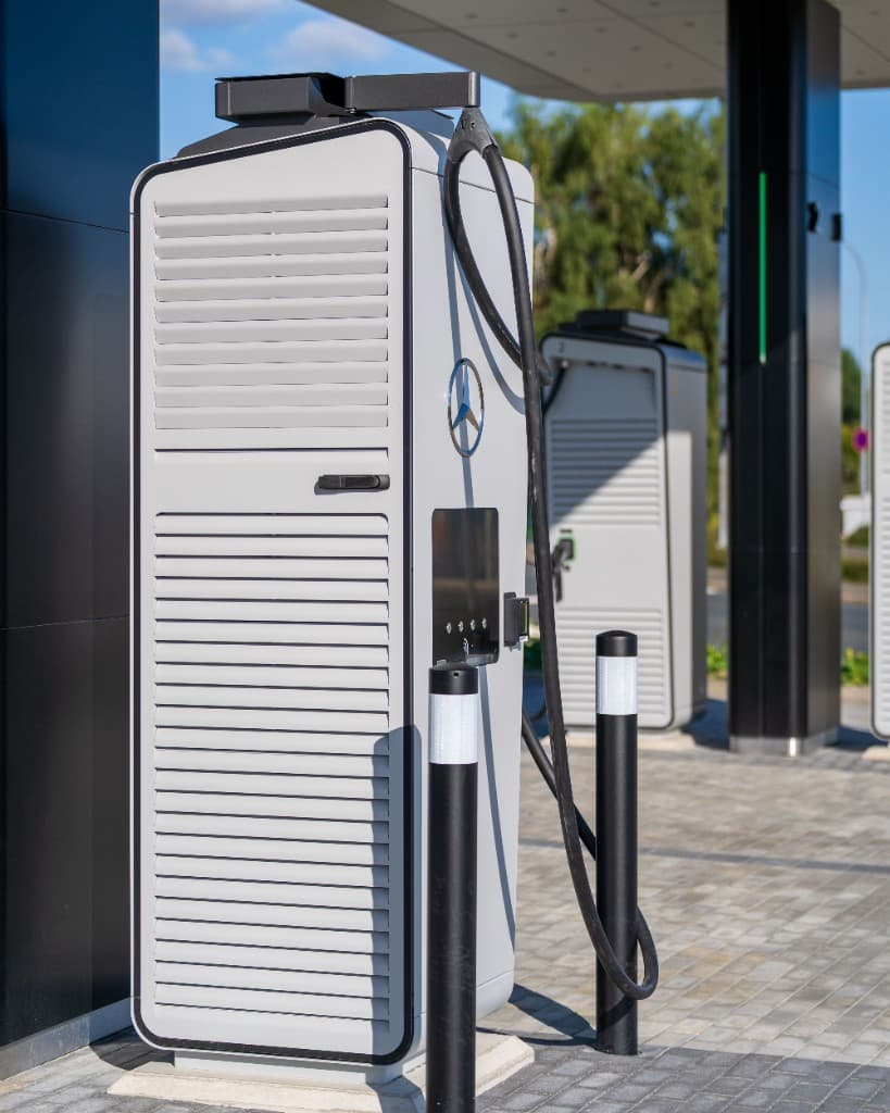 Commercial EV charging station installation