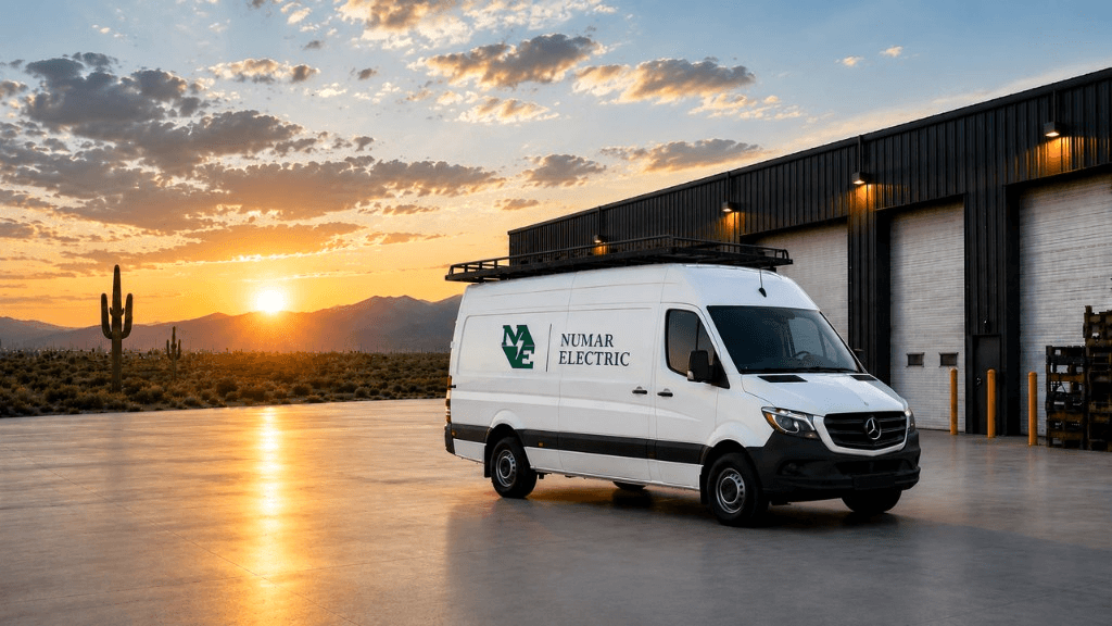 Numar Electric service vehicles ready for Arizona electrical projects